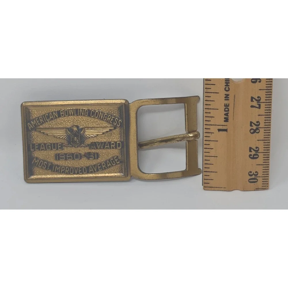 ABC Belt Buckle 1960-61 American Bowling Congress Award Most Improved Average